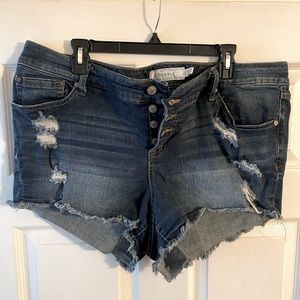 Torrid Distressed Jean Shorts